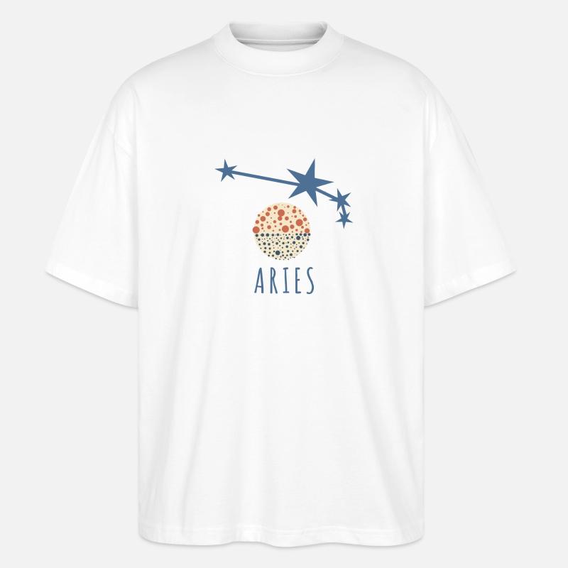 Das Sternbild Widder - Stanley/Stella Oversized Unisex Bio T-Shirt Blaster 2.0 - Weiß