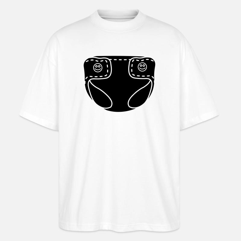 Couche bébé - T-shirt bio Blaster 2.0 coupe oversize Stanley/Stella Unisexe - blanc