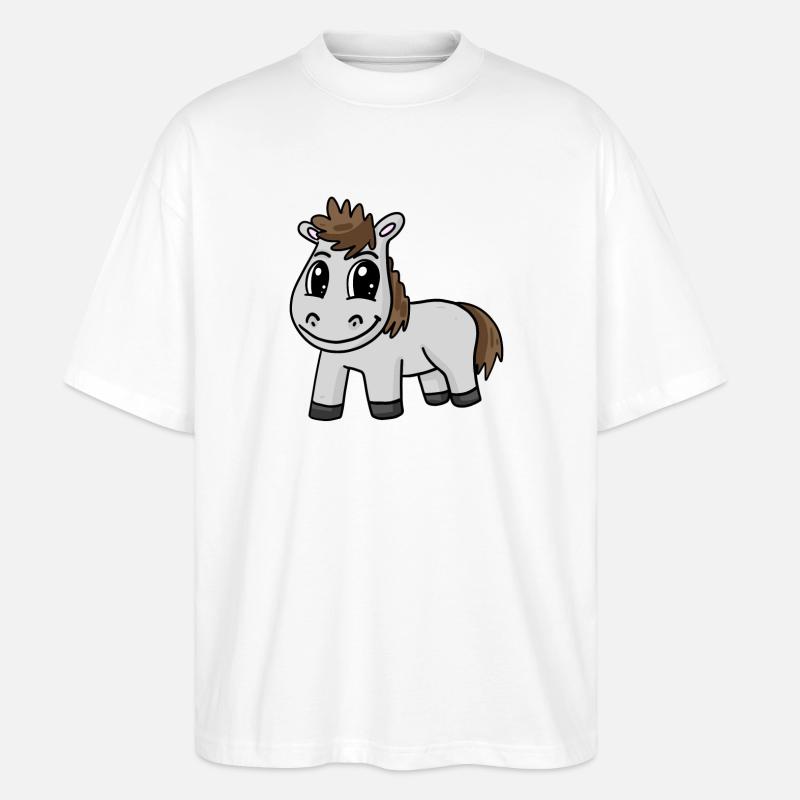 Pferd - Stanley/Stella Oversized Unisex Bio T-Shirt Blaster 2.0 - Weiß