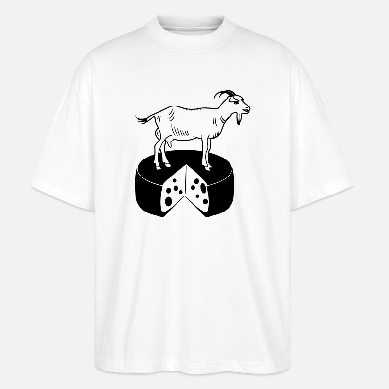 Chèvre sur fromage - T-shirt bio Blaster 2.0 coupe oversize Stanley/Stella Unisexe - blanc