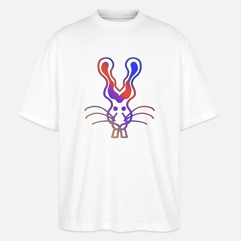 Angry Rabbit - Stanley/Stella Oversized Unisex Bio T-Shirt Blaster 2.0 - Weiß
