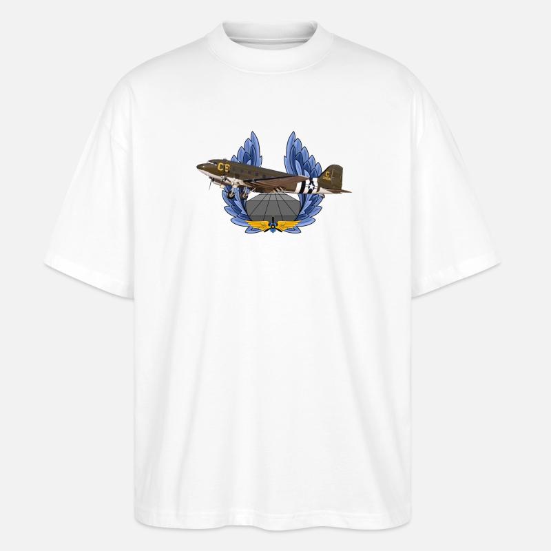 C-47 DC-3 - Stanley/Stella Oversized Unisex Bio T-Shirt Blaster 2.0 - Weiß