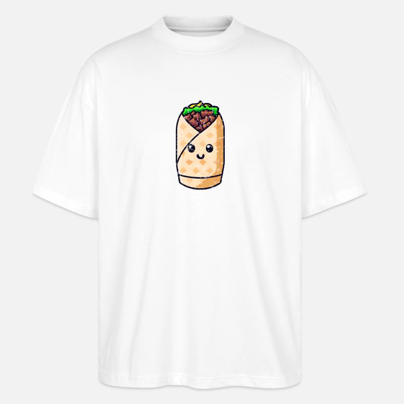 Süßer Kawaii Kebap Wrap - Stanley/Stella Oversized Unisex Bio T-Shirt Blaster 2.0 - Weiß