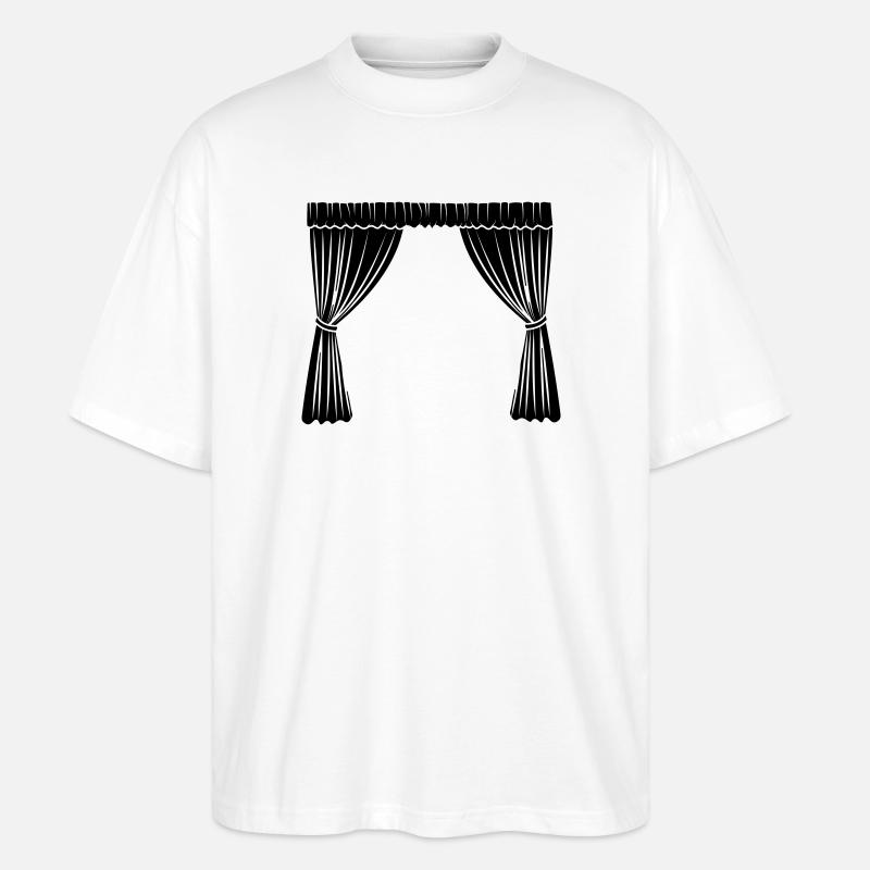Logo des rideaux - T-shirt bio Blaster 2.0 coupe oversize Stanley/Stella Unisexe - blanc