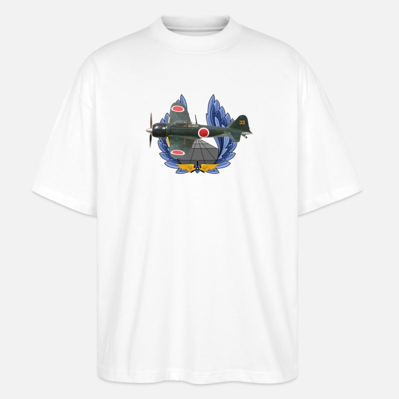 A6M Zero - Stanley/Stella Oversized Unisex Bio T-Shirt Blaster 2.0 - Weiß