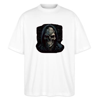 Hacker - T-shirt bio Blaster 2.0 coupe oversize Stanley/Stella Unisexe - blanc - Devant - Alina (178cm) & Michal (187cm)