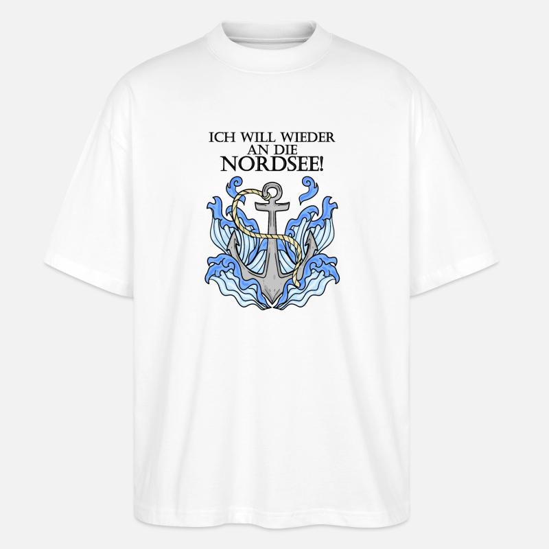 Nordsee - Stanley/Stella Oversized Unisex Bio T-Shirt Blaster 2.0 - Weiß