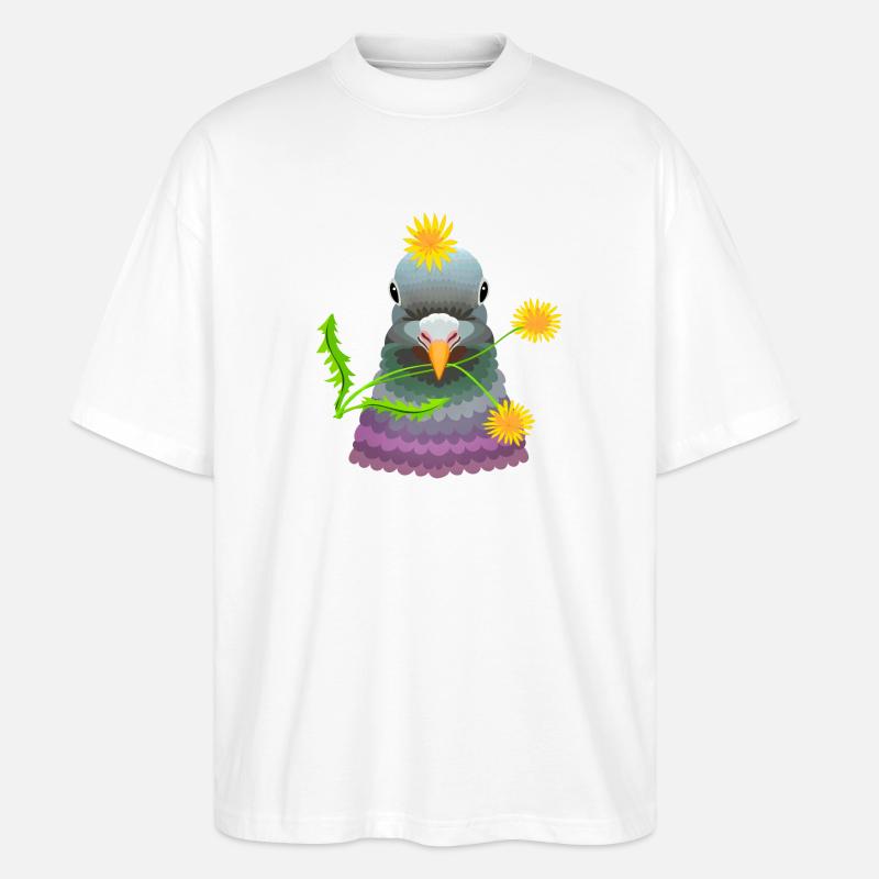 pigeon pssenlit - T-shirt bio Blaster 2.0 coupe oversize Stanley/Stella Unisexe - blanc