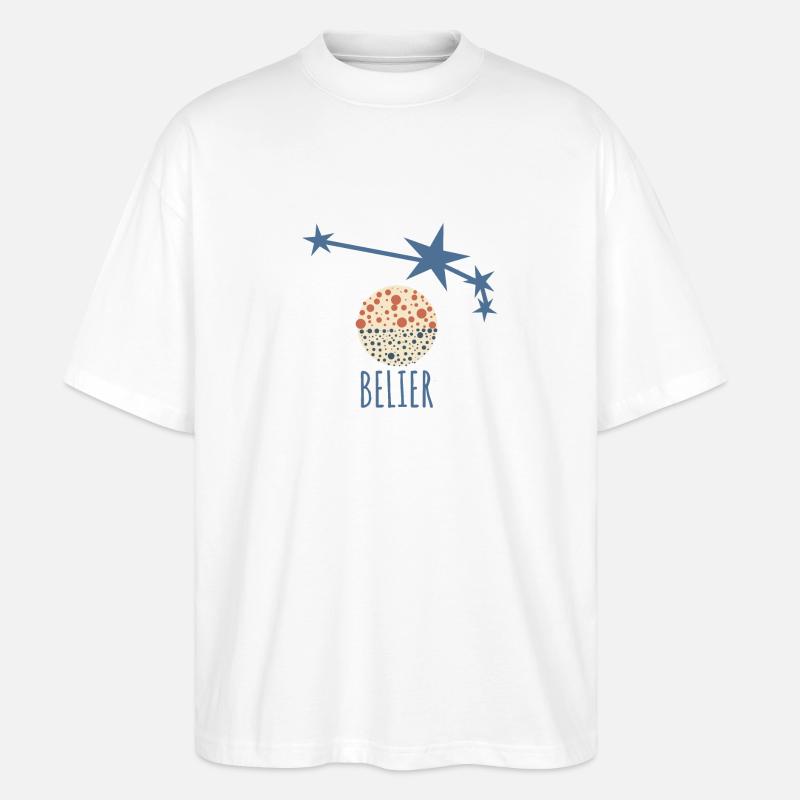 Das Sternbild Widder - Stanley/Stella Oversized Unisex Bio T-Shirt Blaster 2.0 - Weiß