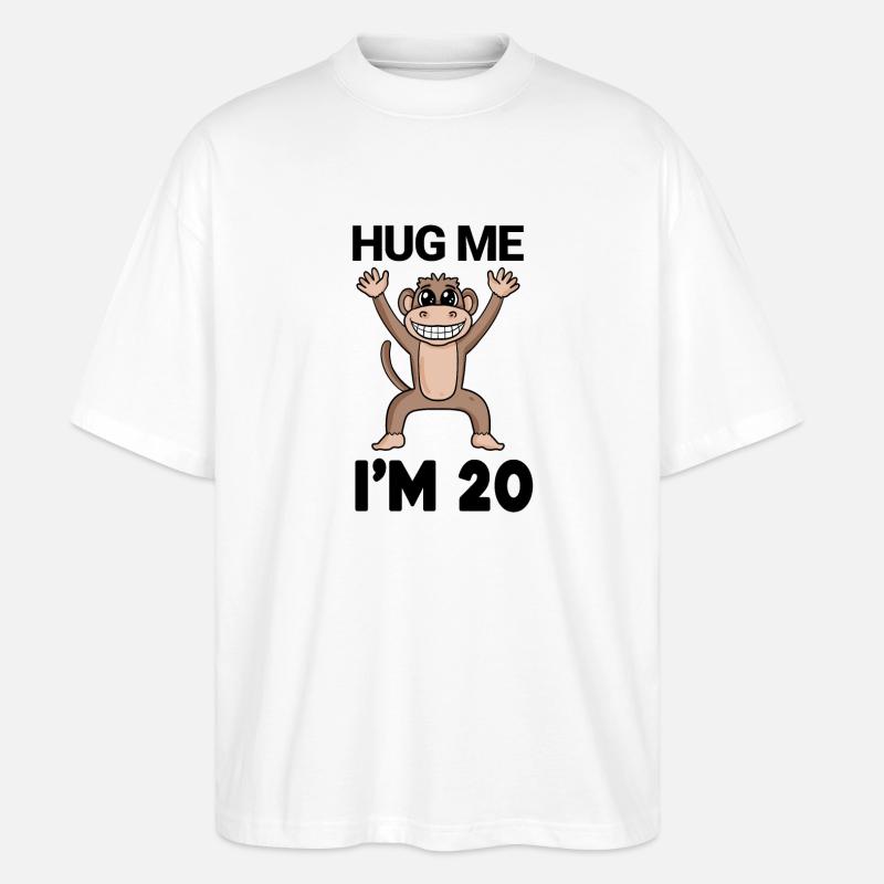 20 ans - 20 ans - câlin - T-shirt bio Blaster 2.0 coupe oversize Stanley/Stella Unisexe - blanc