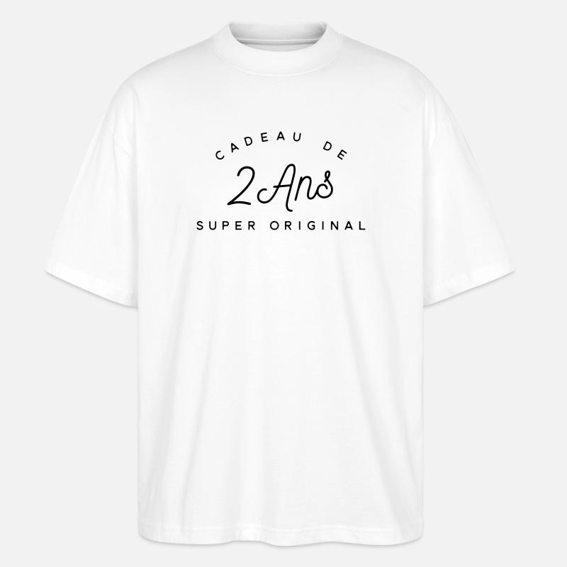 Cadeau 2 ans  - T-shirt bio Blaster 2.0 coupe oversize Stanley/Stella Unisexe - blanc