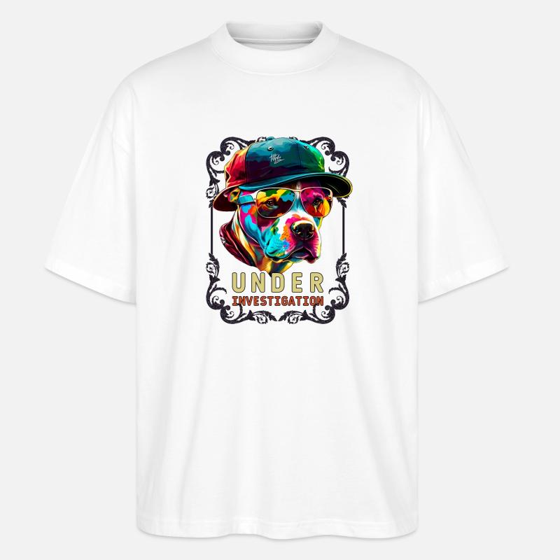 Pitbull under investigation - Stanley/Stella Oversized Unisex Bio T-Shirt Blaster 2.0 - Weiß