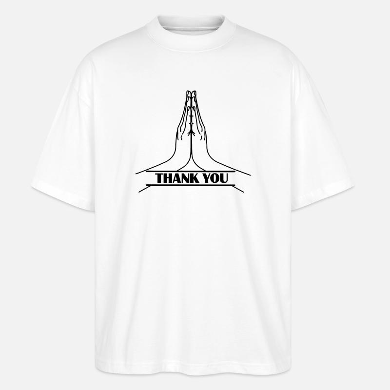 Namaste DANKE - Stanley/Stella Oversized Unisex Bio T-Shirt Blaster 2.0 - Weiß
