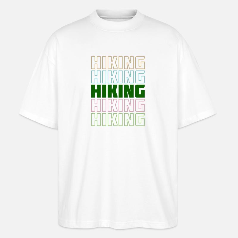 Wanderwege Spruch Wandern Statement Bergwanderung - Stanley/Stella Oversized Unisex Bio T-Shirt Blaster 2.0 - Weiß
