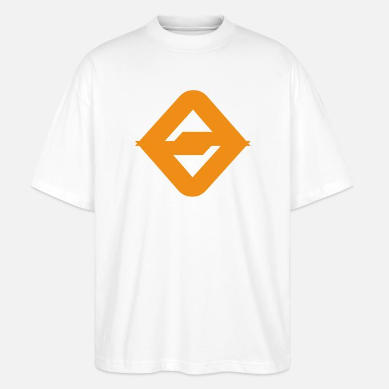 Cooles digitales Abzeichen-Emblem-Logo - Stanley/Stella Oversized Unisex Bio T-Shirt Blaster 2.0 - Weiß