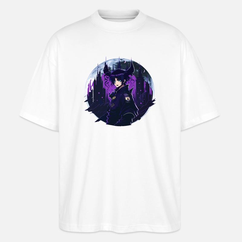 Anime Gothic Moon Girl - T-shirt bio Blaster 2.0 coupe oversize Stanley/Stella Unisexe - blanc