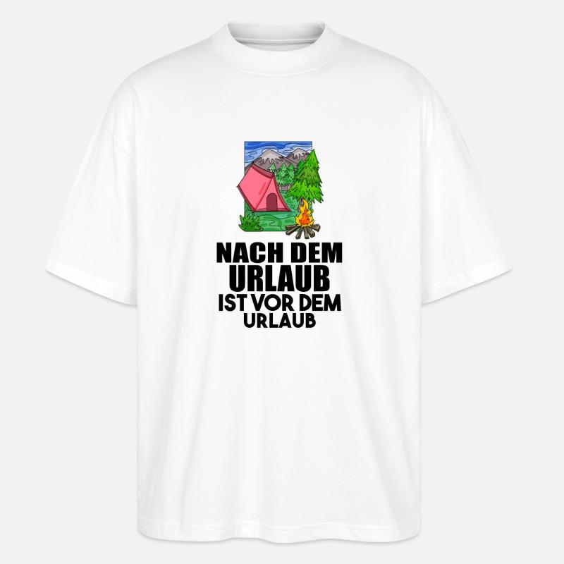 Urlaub - Stanley/Stella Oversized Unisex Bio T-Shirt Blaster 2.0 - Weiß