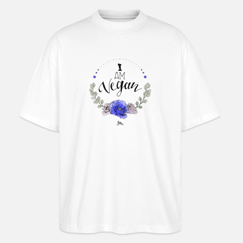 I am vegan - Stanley/Stella Oversized Unisex Bio T-Shirt Blaster 2.0 - Weiß