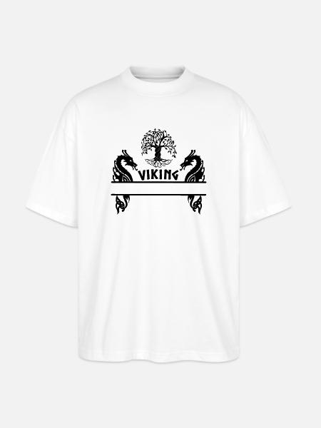 Viking nameplate Yggdrasil viking - Stanley/Stella Oversized Unisex Organic T-shirt Blaster 2.0 - white