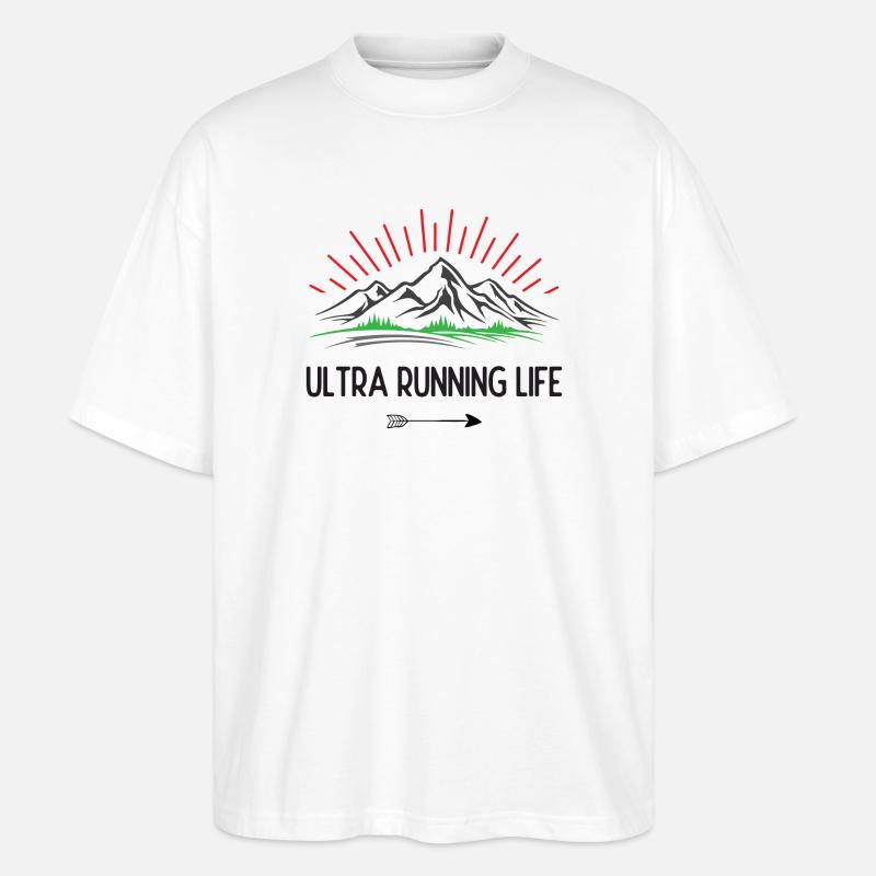 Ultra-Laufleben - Stanley/Stella Oversized Unisex Bio T-Shirt Blaster 2.0 - Weiß