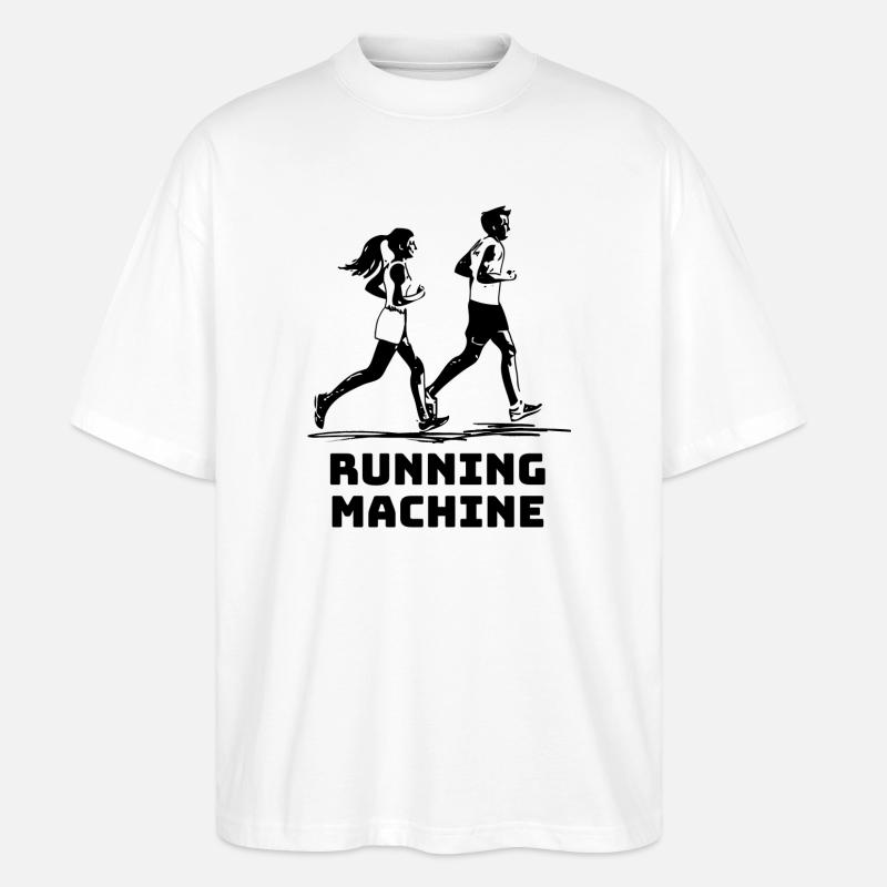 RUNNING MACHINE - Stanley/Stella Oversized Unisex Bio T-Shirt Blaster 2.0 - Weiß