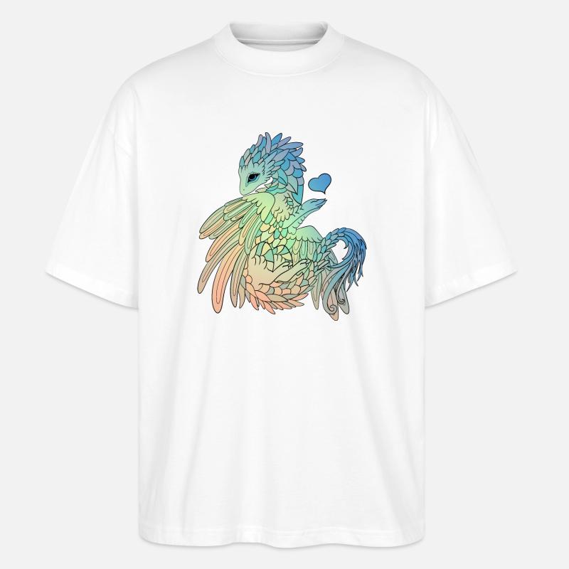 Mystischer Drache - Stanley/Stella Oversized Unisex Bio T-Shirt Blaster 2.0 - Weiß
