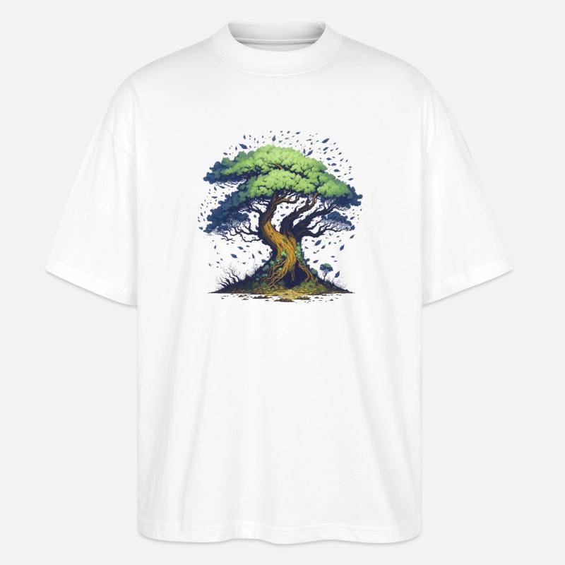 Bonsai - Stanley/Stella Oversized Unisex Bio T-Shirt Blaster 2.0 - Weiß