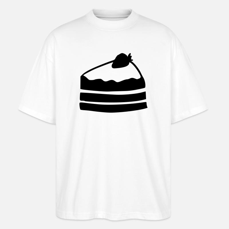 Kuchenstück - Stanley/Stella Oversized Unisex Bio T-Shirt Blaster 2.0 - Weiß