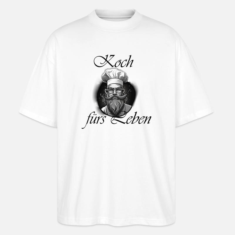 Koch fürs Leben - Stanley/Stella Oversized Unisex Bio T-Shirt Blaster 2.0 - Weiß