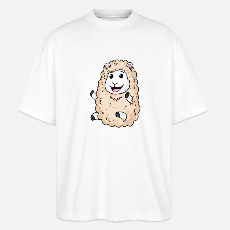Schaf - Stanley/Stella Oversized Unisex Bio T-Shirt Blaster 2.0 - Weiß