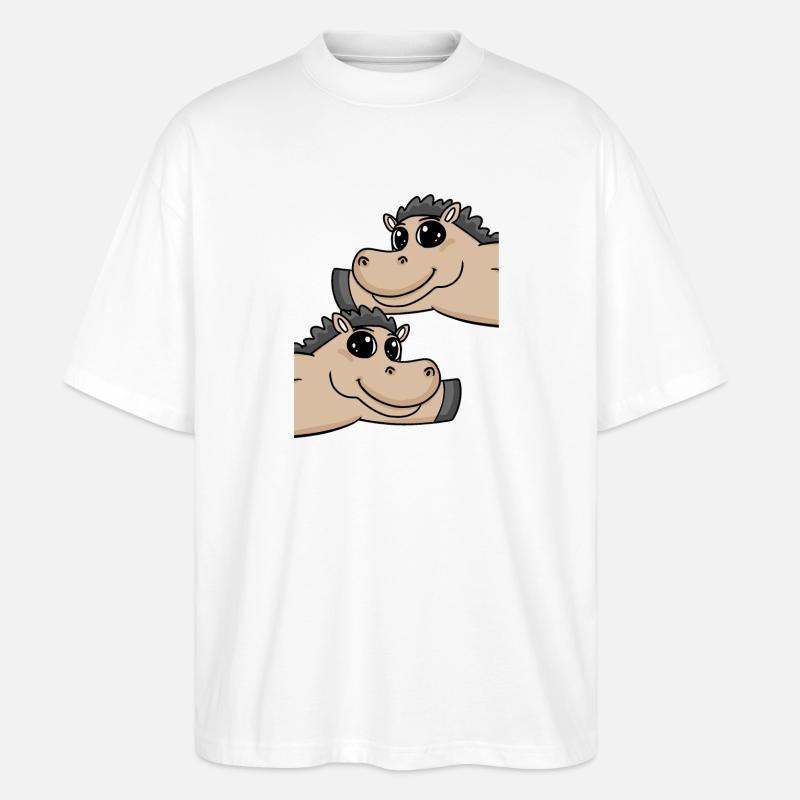 Chevaux à cheval - T-shirt bio Blaster 2.0 coupe oversize Stanley/Stella Unisexe - blanc