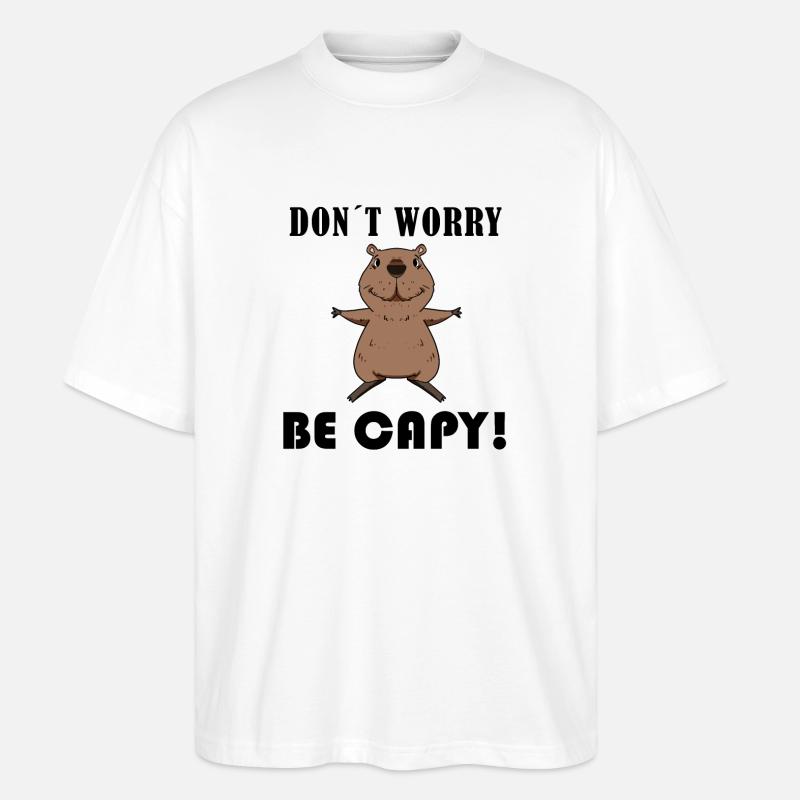 Capybara Capybara Cadeau - T-shirt bio Blaster 2.0 coupe oversize Stanley/Stella Unisexe - blanc