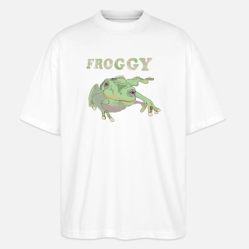 Froggie - Stanley/Stella Oversized Unisex Organic T-shirt Blaster 2.0 - white