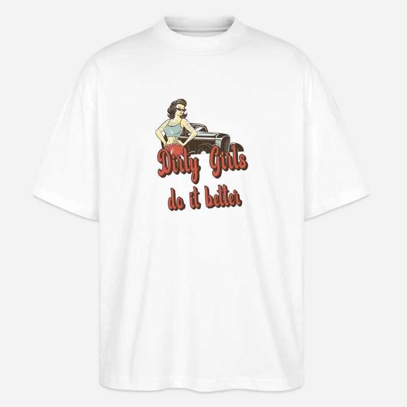 Böse Mädchen machen es besser - Stanley/Stella Oversized Unisex Bio T-Shirt Blaster 2.0 - Weiß