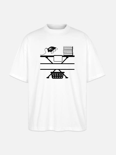 Dampfbügeleisen Paste und Textbanner - Stanley/Stella Oversized Unisex Bio T-Shirt Blaster 2.0 - Weiß