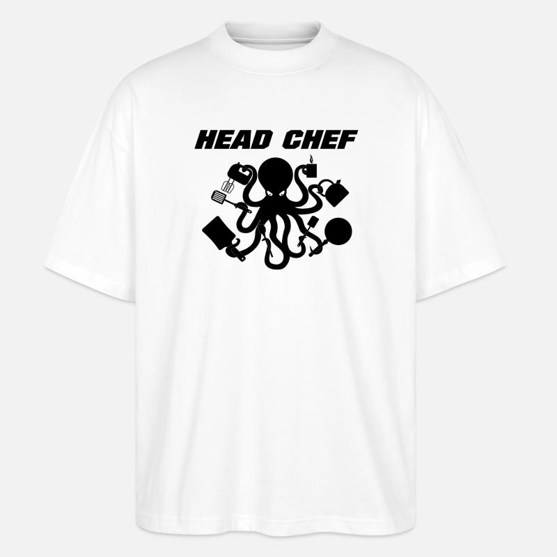 Head Chef - Stanley/Stella Oversized Unisex Bio T-Shirt Blaster 2.0 - Weiß