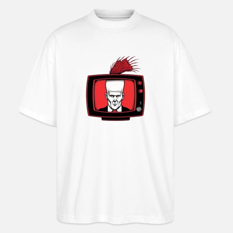 Fernseher 01 - Stanley/Stella Oversized Unisex Bio T-Shirt Blaster 2.0 - Weiß