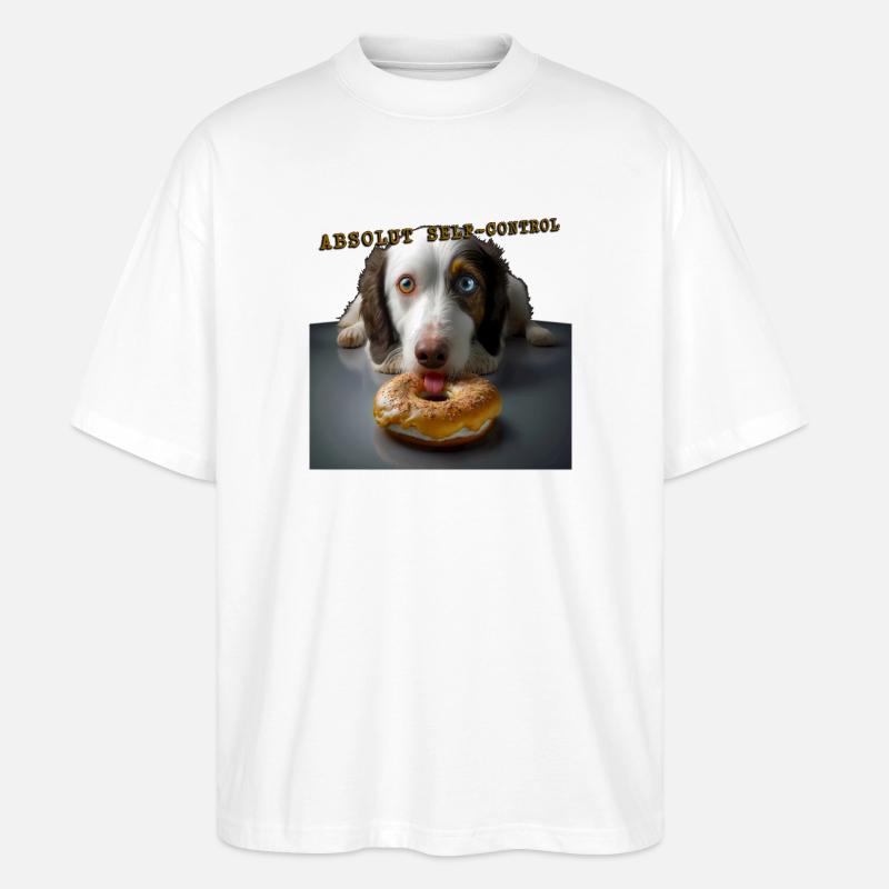Absolut Selbstkontrollhund 01 - Stanley/Stella Oversized Unisex Bio T-Shirt Blaster 2.0 - Weiß