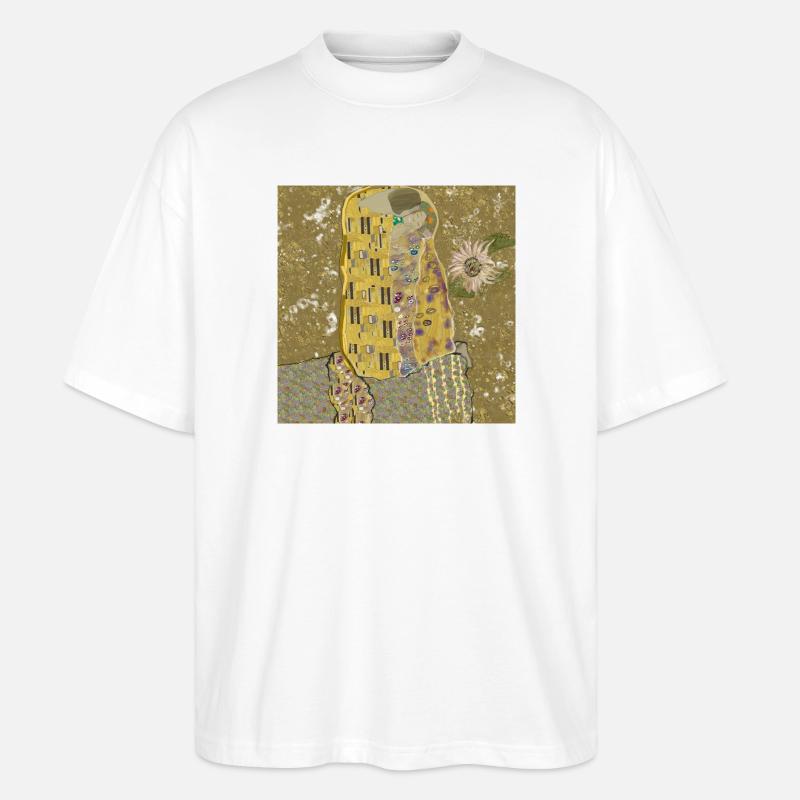 L’étreinte éternelle réinventée - T-shirt bio Blaster 2.0 coupe oversize Stanley/Stella Unisexe - blanc