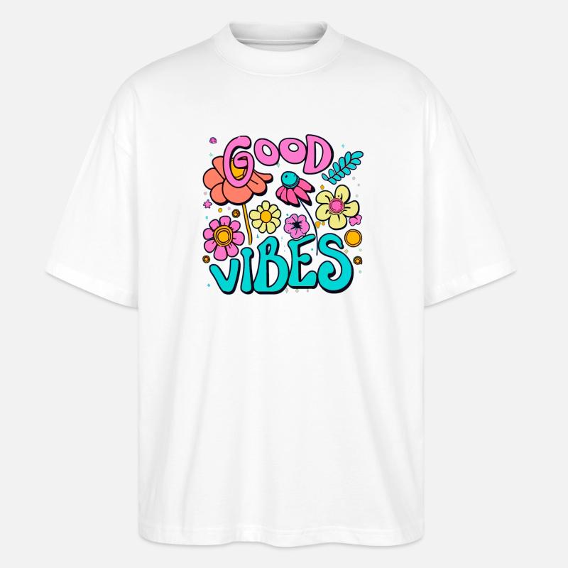 Vibes - Stanley/Stella Oversized Unisex Bio T-Shirt Blaster 2.0 - Weiß