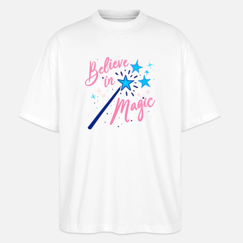 Believe in Magic - Stanley/Stella Oversized Unisex Bio T-Shirt Blaster 2.0 - Weiß