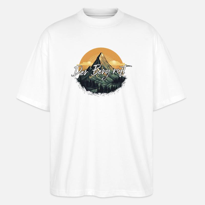 Der Berg ruft – Berglandschaft - Stanley/Stella Oversized Unisex Bio T-Shirt Blaster 2.0 - Weiß