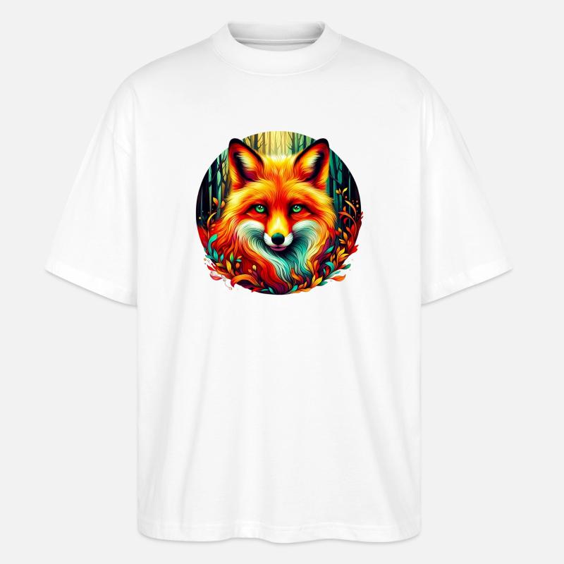 Fuchs - Stanley/Stella Oversized Unisex Bio T-Shirt Blaster 2.0 - Weiß