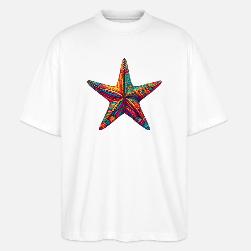 Seestern - Stanley/Stella Oversized Unisex Bio T-Shirt Blaster 2.0 - Weiß