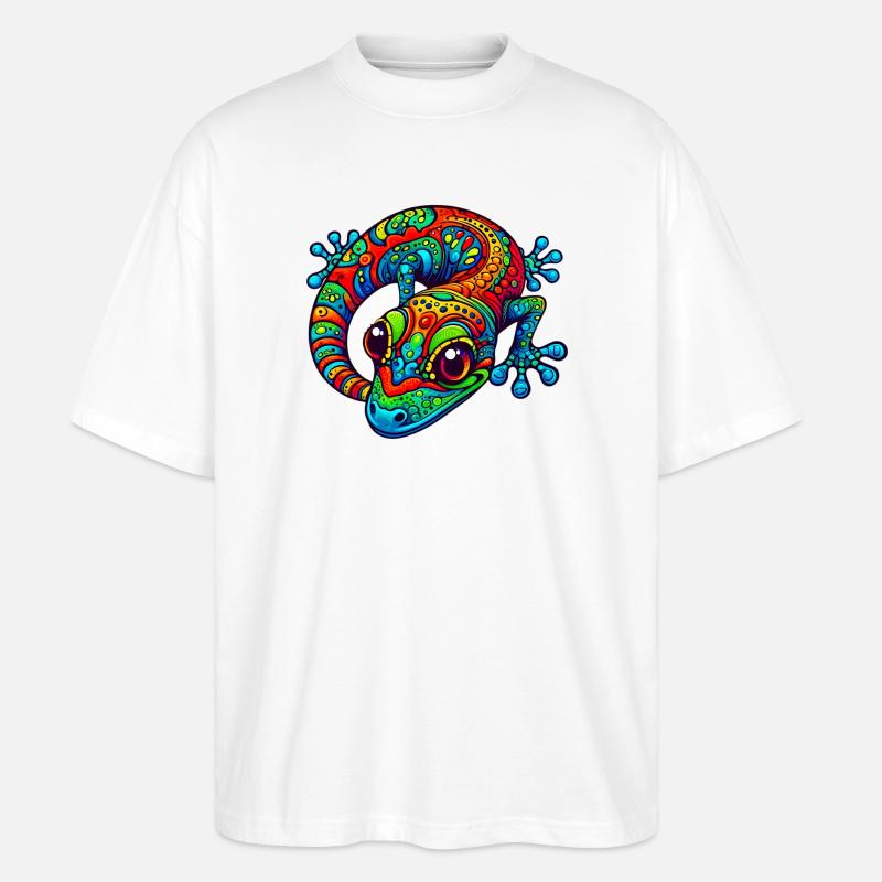 Gecko - Stanley/Stella Oversized Unisex Bio T-Shirt Blaster 2.0 - Weiß