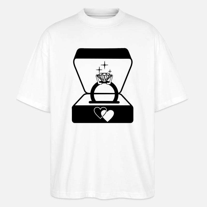 Juwelier Ehering in Box - Stanley/Stella Oversized Unisex Bio T-Shirt Blaster 2.0 - Weiß