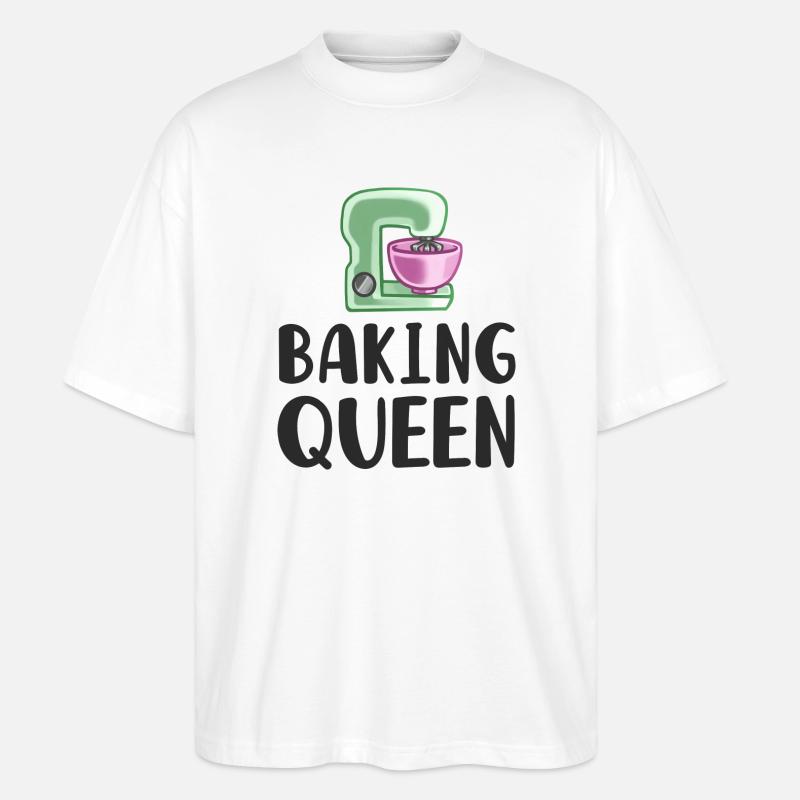 Backen Bäckerin - Stanley/Stella Oversized Unisex Bio T-Shirt Blaster 2.0 - Weiß