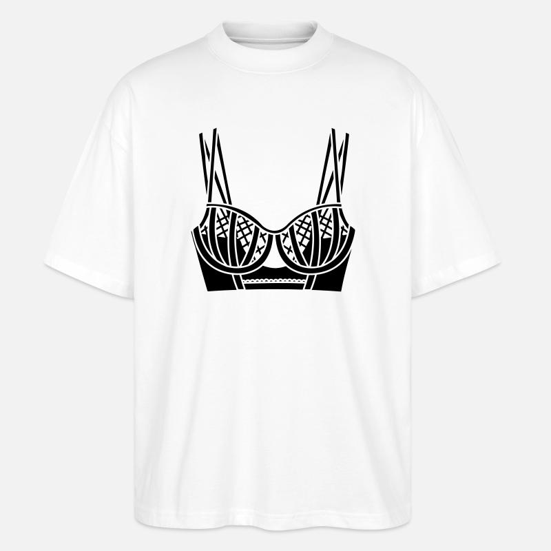 BH-Dessous-Logo für Geschäft oder Verkäufer - Stanley/Stella Oversized Unisex Bio T-Shirt Blaster 2.0 - Weiß