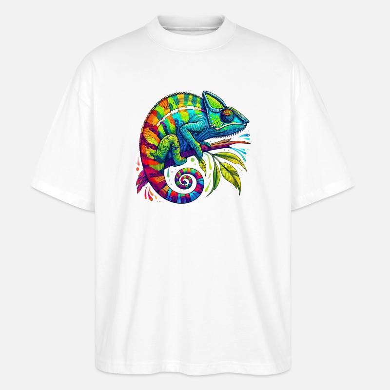 Caméléon - T-shirt bio Blaster 2.0 coupe oversize Stanley/Stella Unisexe - blanc