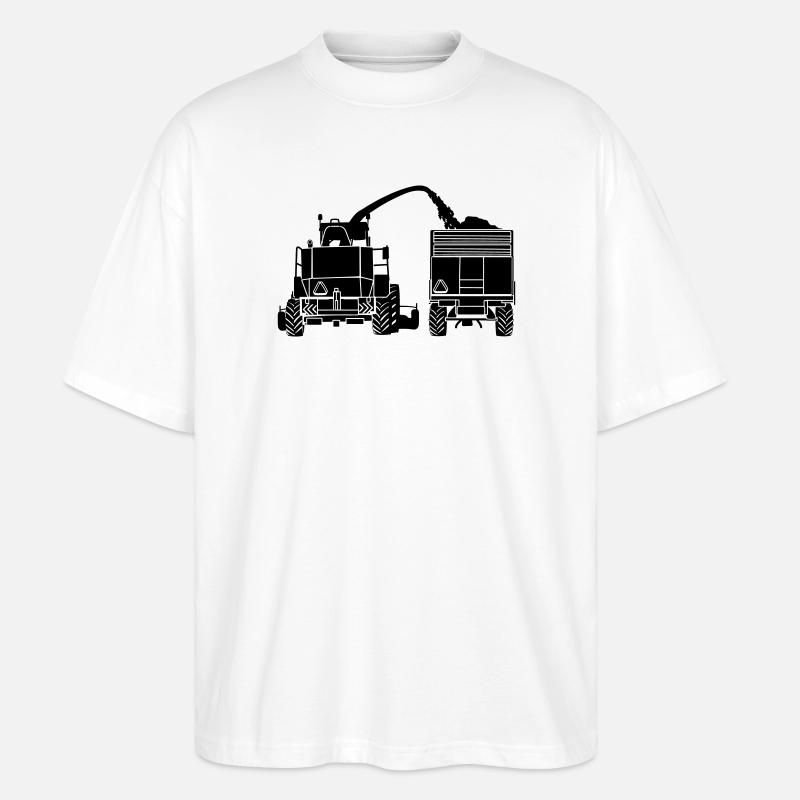 Corn chopper - Stanley/Stella Oversized Unisex Organic T-shirt Blaster 2.0 - white